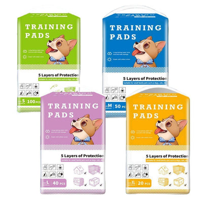 Large Puppy Dog Training Pads Pet Toilet Thickened Pee Pads Mat Indoor Absorbent - M ( 60*45cm) - 50PCS - Factory Direct Shop