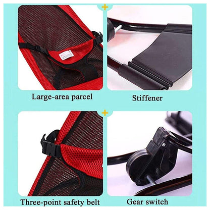 Pet Rocking Chair for Dogs Cats Foldable Pet Bed Portable Sleeping Lounger Chair - Red