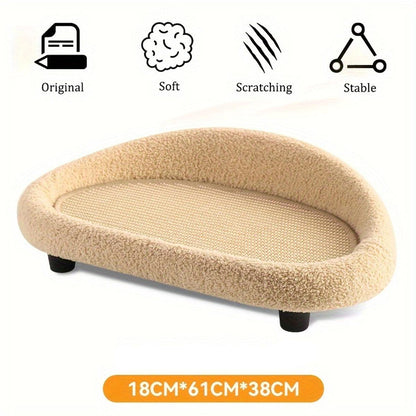 Large Cat Scratching Board Sofa Scratch Resistant Nest for Cats and Kittens - Grey