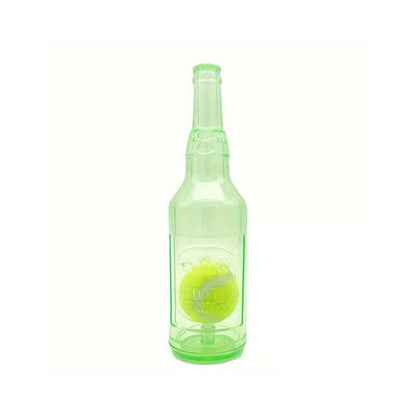 Durable Pet Teething Resistant Tennis Ball Wine Bottle Chew Toy for Dogs Play - Blue-S