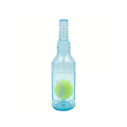 Durable Pet Teething Resistant Tennis Ball Wine Bottle Chew Toy for Dogs Play - Green-L