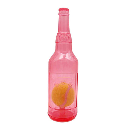 Durable Pet Teething Resistant Tennis Ball Wine Bottle Chew Toy for Dogs Play - Green-S