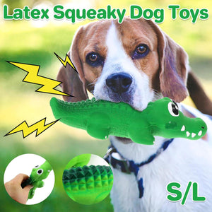 Pet Latex Toys Sounding Big Crocodile Dog Chew Toy Durable Playtime for Dogs - S - Factory Direct Shop