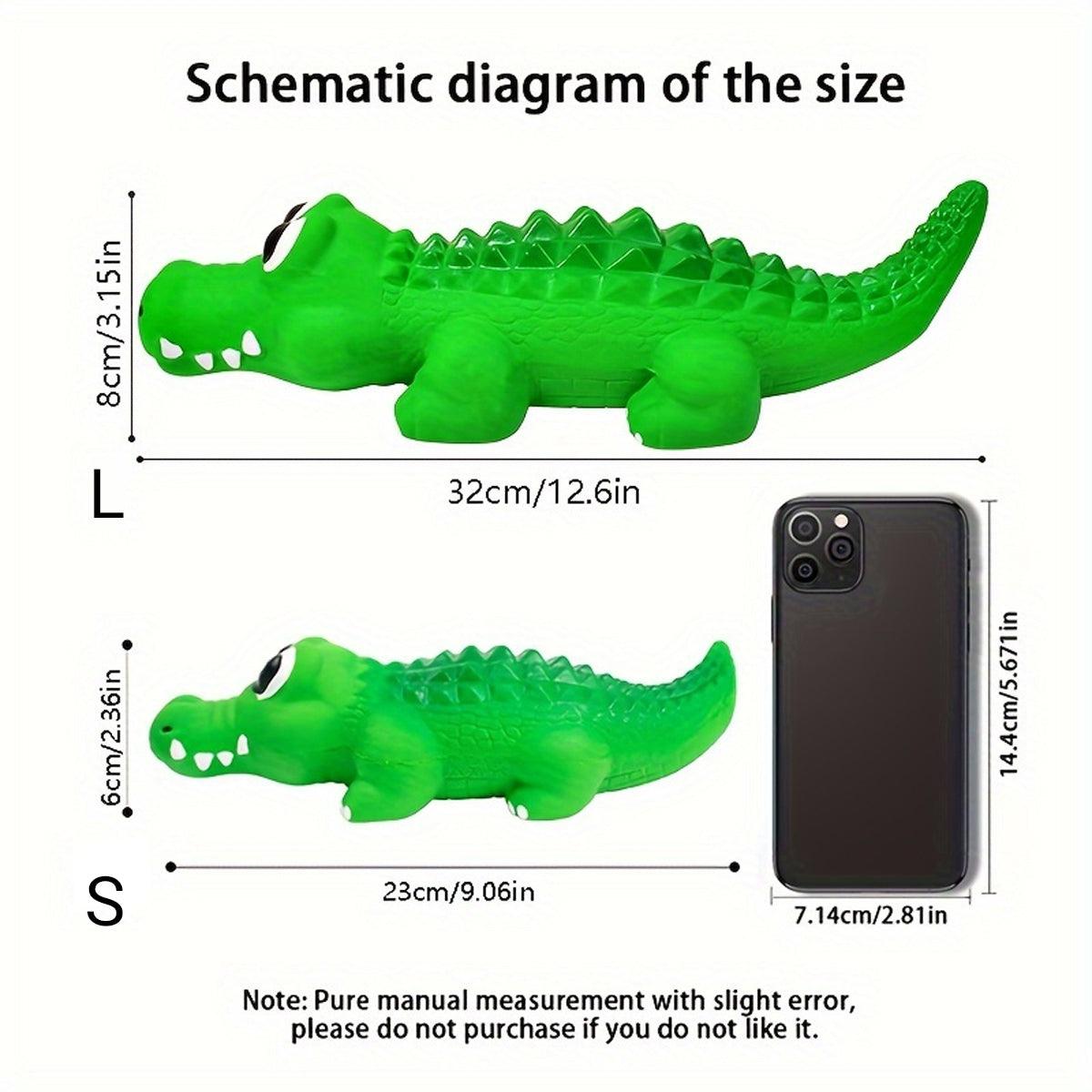 Pet Latex Toys Sounding Big Crocodile Dog Chew Toy Durable Playtime for Dogs - S - Factory Direct Shop