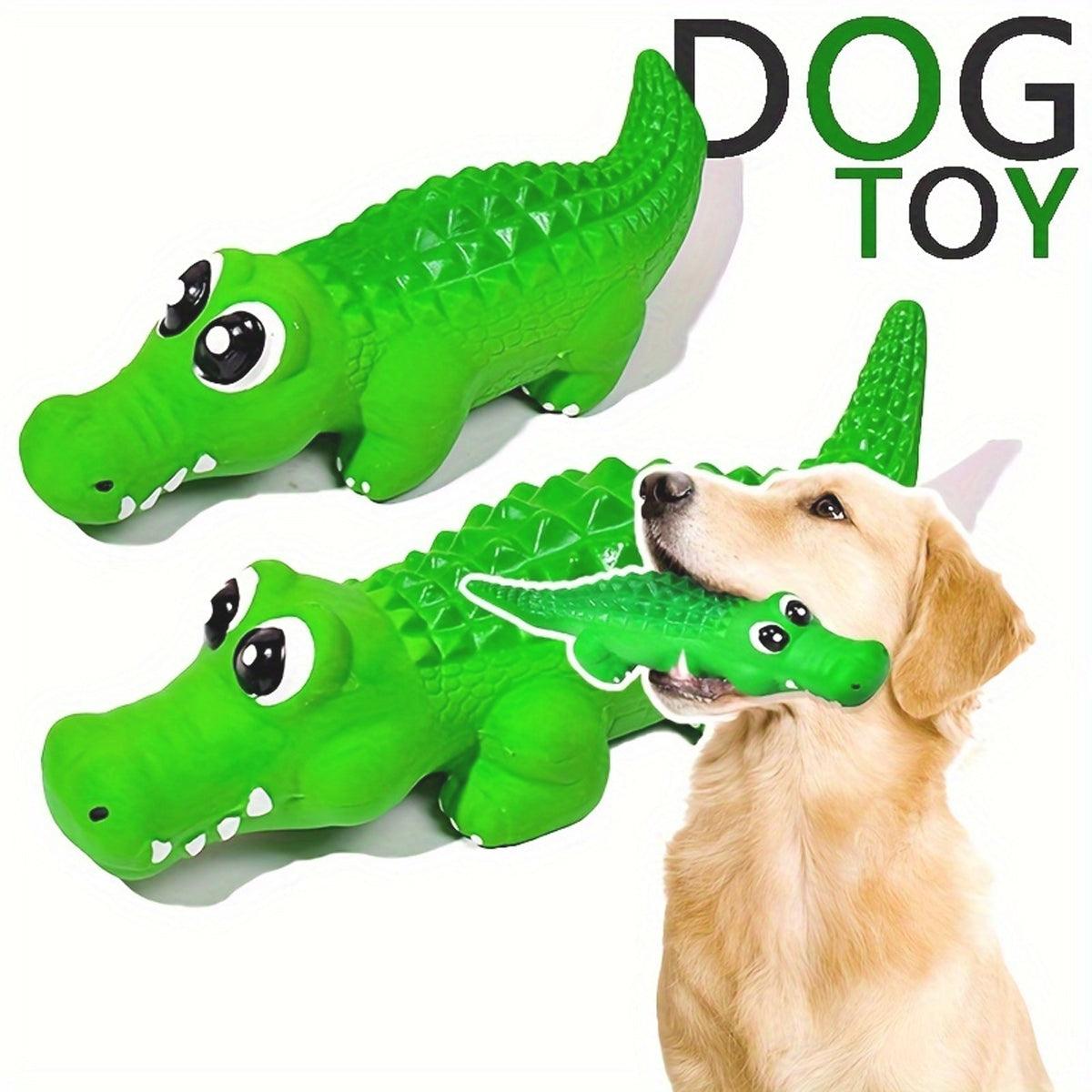Pet Latex Toys Sounding Big Crocodile Dog Chew Toy Durable Playtime for Dogs - S - Factory Direct Shop