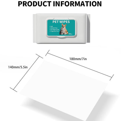 Pet Ear Cleaning Wipes Dogs Cats Gentle Ear Care Wipes Healthy Ears