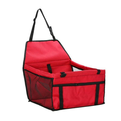 Pet Car Booster Seat Travel Carrier Basket for Cats Dogs with Secure Design - Grey