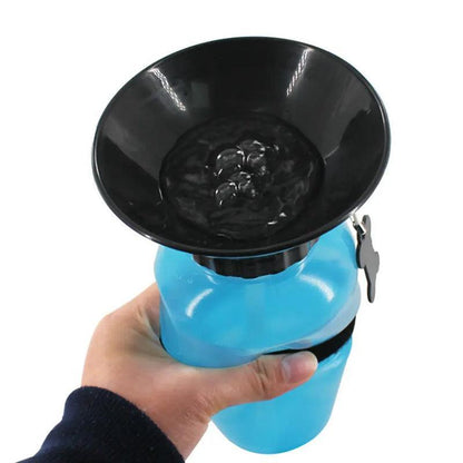 500Ml Dog Cat Water Drinking Bottle Detachable Travel Cup Portable Pet Feeder - Pink
