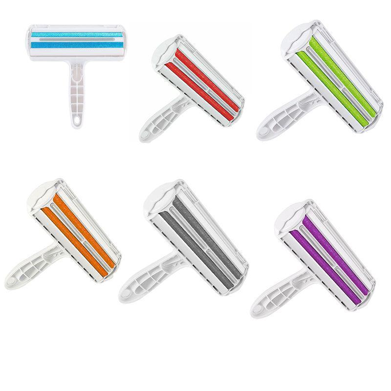Pet Hair Remover Brush Dog Cat Fur Cleaning Roller Reusable Self Cleaning Tool - Green