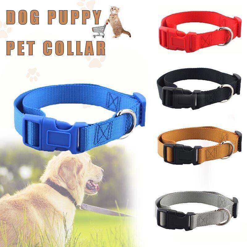 XS Size Dog Puppy Pet Collar Adjustable Nylon Toy Pink Blue Red Black - Yellow - Factory Direct Shop