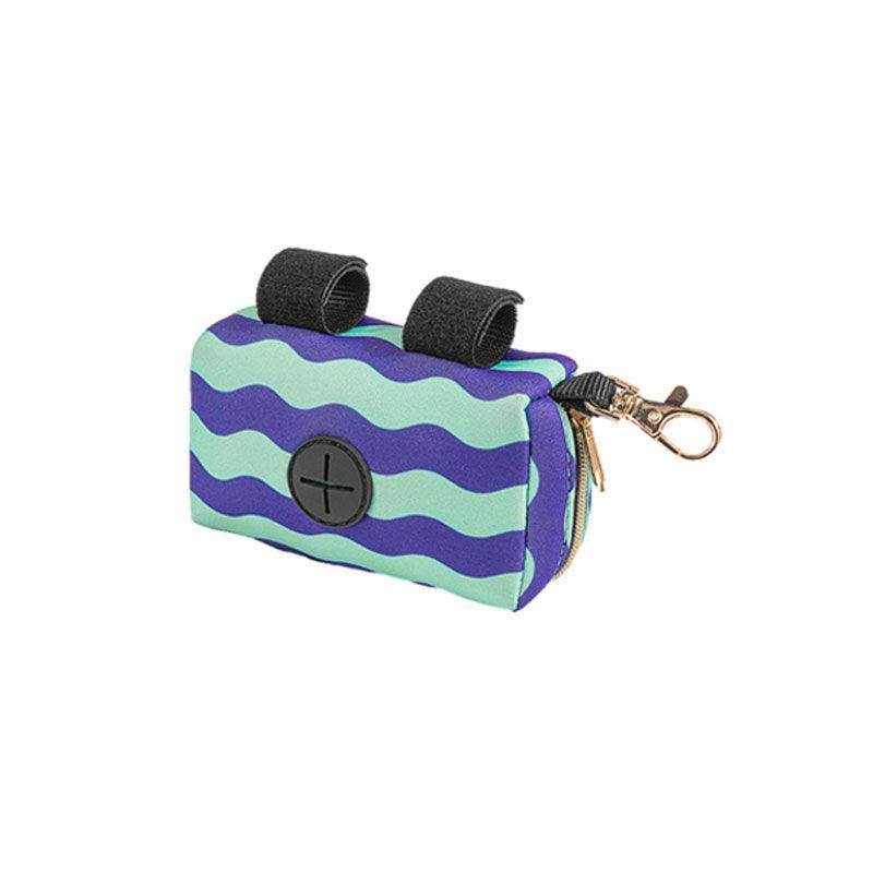 Pet Pouch Dog Poop Bag Container Dispenser Puppy Pick-Up Poo Waste Bags Holder - Purple