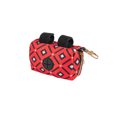 Pet Pouch Dog Poop Bag Container Dispenser Puppy Pick-Up Poo Waste Bags Holder - Purple