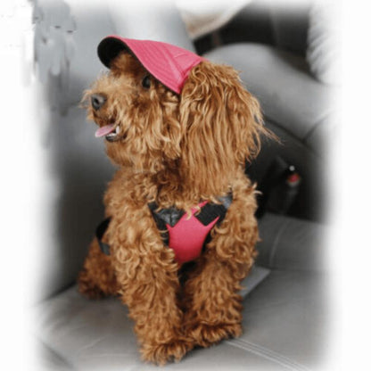 Dog Baseball Cap Outdoor Pet Sun Hat Summer Canvas Visor Puppy M Size - Denim Blue