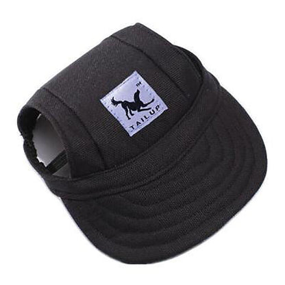 Dog Baseball Cap Outdoor Pet Sun Hat Summer Canvas Visor Puppy M Size - Denim Blue