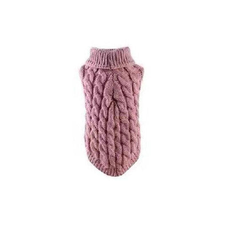 Puppy Dog Jumper Winter Warm Knitted Sweater Pet Clothes Small Dogs Coat Thermal L Size - Black