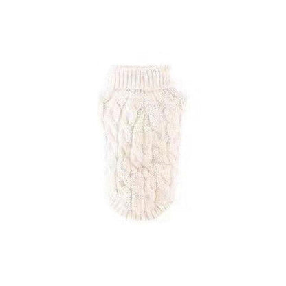 Puppy Dog Jumper Winter Warm Knitted Sweater Pet Clothes Small Dogs Coat Thermal L Size - Leather Pink