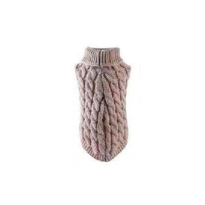 Puppy Dog Jumper Winter Warm Knitted Sweater Pet Clothes Small Dogs Coat Thermal M Size - White