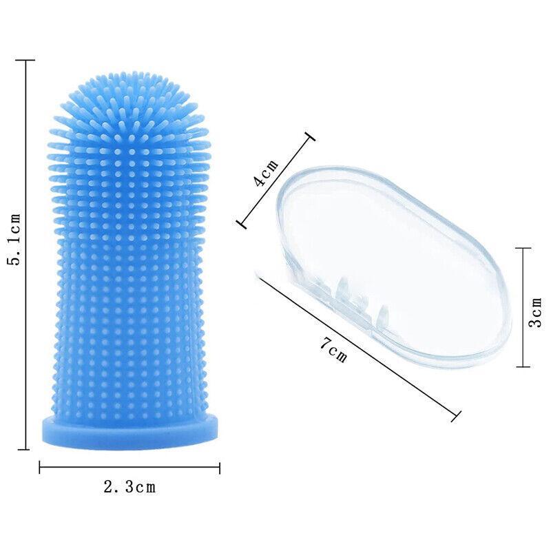 Dog Cat Super Soft Pet Finger Toothbrush Teeth Silicone Brush Care Cleaning - Yellow - Factory Direct Shop
