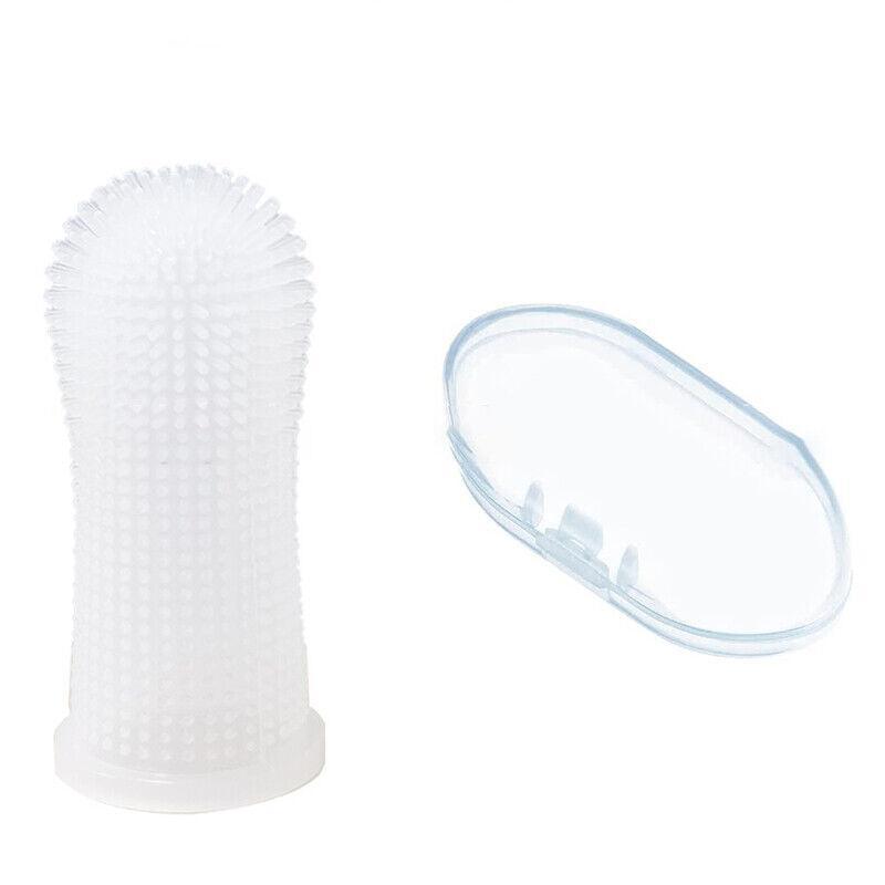 Dog Cat Super Soft Pet Finger Toothbrush Teeth Silicone Brush Care Cleaning - Yellow - Factory Direct Shop