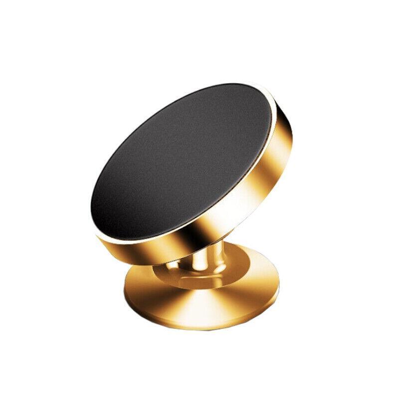 360-Degree Car Phone Holder Dashboard Mount Stand Cradle for Flat Surface - Gold