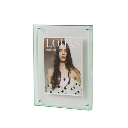 Acrylic Photo Frame Double-Sided Clear Display with Screw Mount – 16x21cm - Colorful