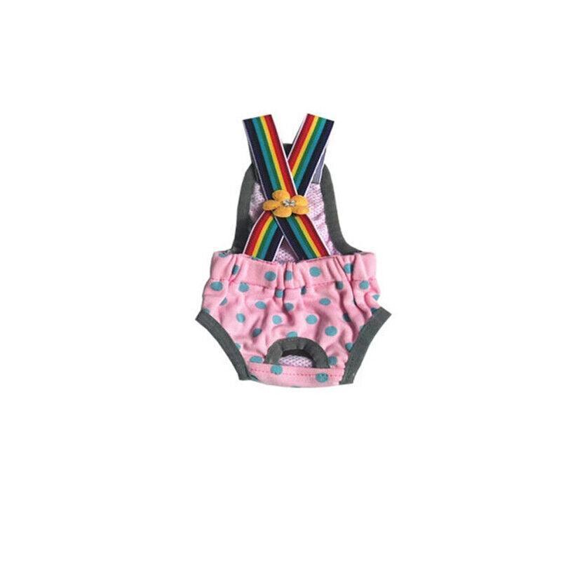 Female Pet Dog Cat Puppy Pant Menstrual Sanitary Nappy Diaper Wrap Underwear Pink - XL