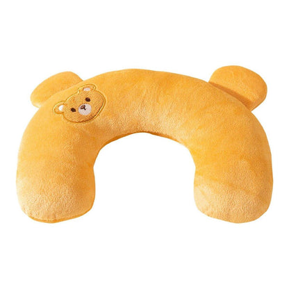 Dog Pet U Shaped Pillow Cartoon Breathable Cat Sleeping Cushion for All Seasons - Grey