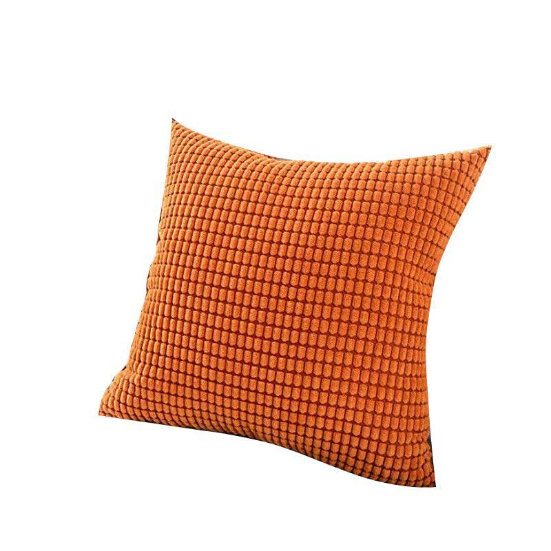 45X45 Plain Solid Colour Cushion Cover Decorative Pillow Case Home Multicoloured - Black