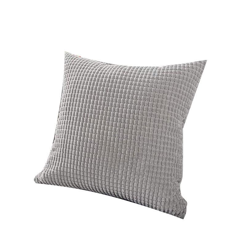 45X45 Plain Solid Colour Cushion Cover Decorative Pillow Case Home Multicoloured - Coffee