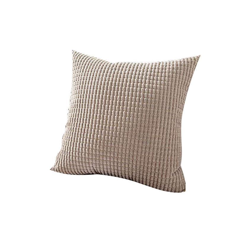 45X45 Plain Solid Colour Cushion Cover Decorative Pillow Case Home Multicoloured - Dark Grey
