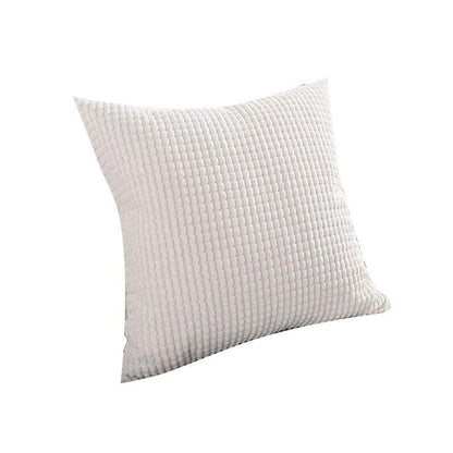 45X45 Plain Solid Colour Cushion Cover Decorative Pillow Case Home Multicoloured - Light Grey