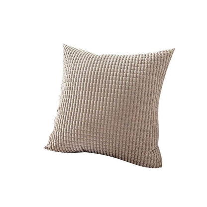 45X45 Plain Solid Colour Cushion Cover Decorative Pillow Case Home Multicoloured - Pink
