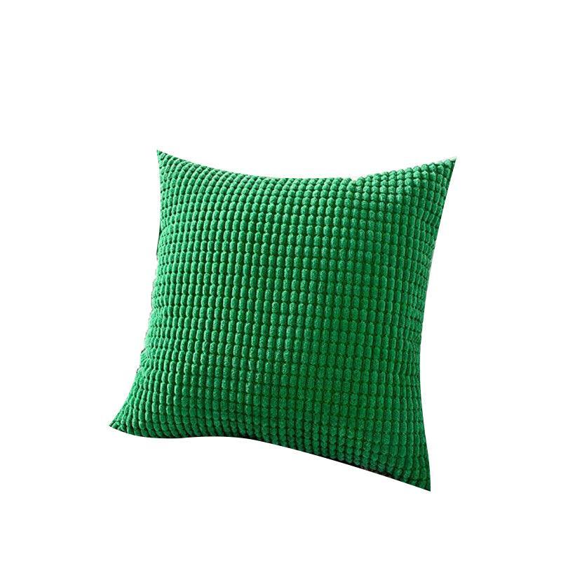 45X45 Plain Solid Colour Cushion Cover Decorative Pillow Case Home Multicoloured - White