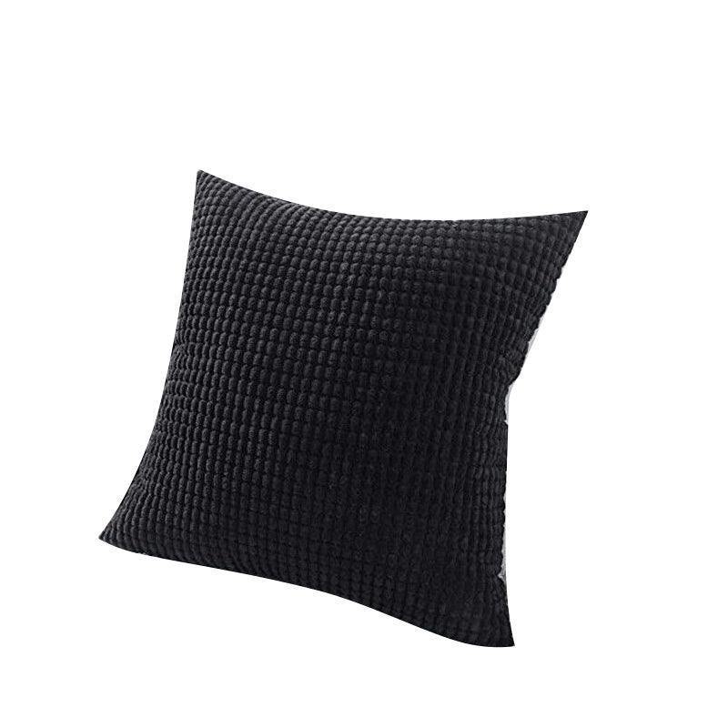 45X45 Plain Solid Colour Cushion Cover Decorative Pillow Case Home Multicoloured - Orange