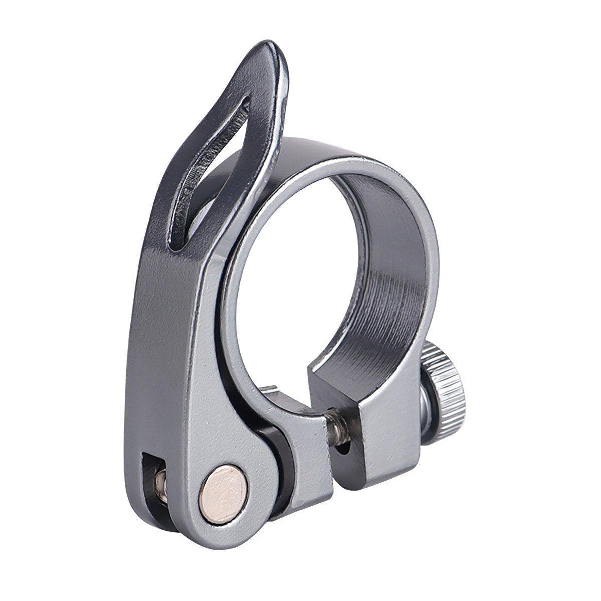 Quick Release Bicycle Seat Tube Clamp Multi Color Lever Lock Cycling Accessories - Black-3-4