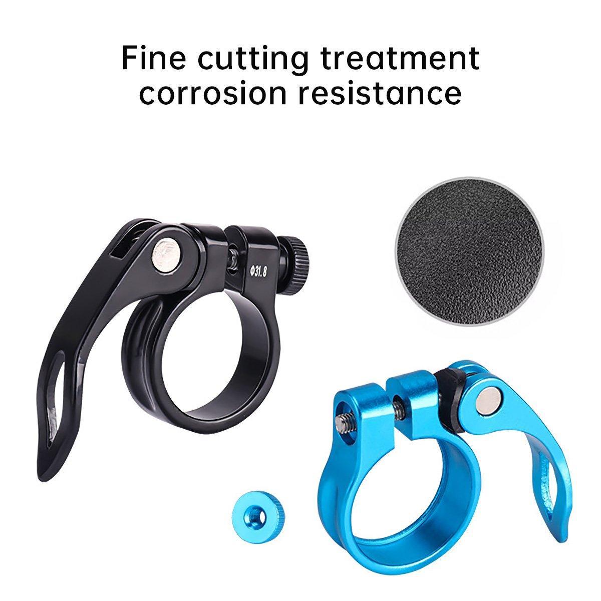 Quick Release Bicycle Seat Tube Clamp Multi Color Lever Lock Cycling Accessories - Golden-3-4