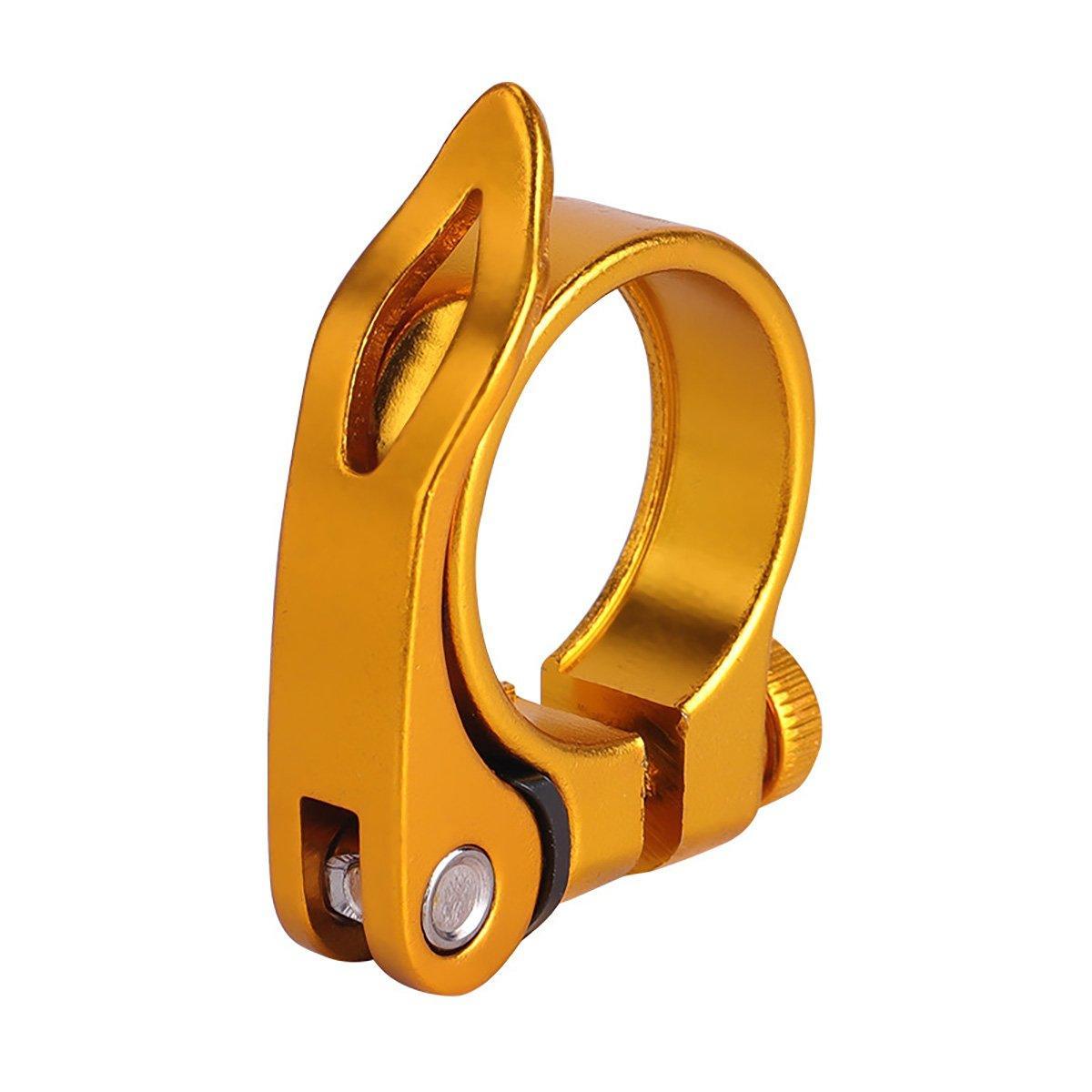 Quick Release Bicycle Seat Tube Clamp Multi Color Lever Lock Cycling Accessories - Silver-3-4