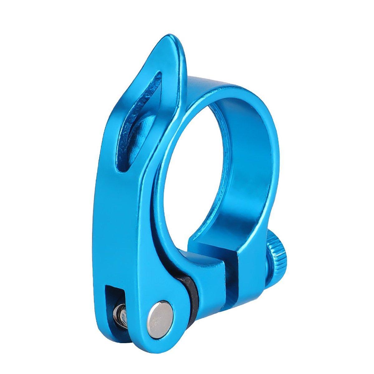 Quick Release Bicycle Seat Tube Clamp Multi Color Lever Lock Cycling Accessories - Silver-3-4