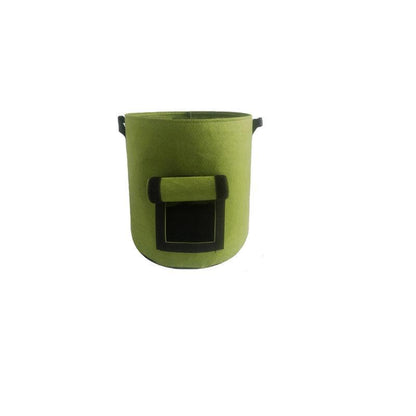 10 Gallon Potato Grow Planter Container Bag Pouch Root Plant Growing Pot Side Window - Brown