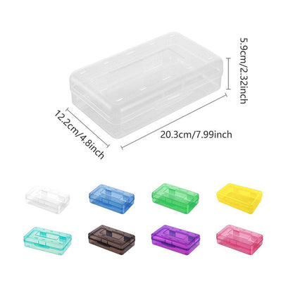 Large Capacity Transparent Plastic Pencil Case Multifunctional Student Art Box - Green