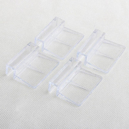 4Pcs Aquarium Fish Tank Glass Cover Support Holder Acrylic Clip Bracket 6/8/10/12mm - 12mm