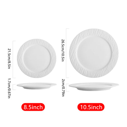Ceramic Steak Vegetable Dessert Salad Plate Home Dinner Plate Kitchen Dining - 10.5inch