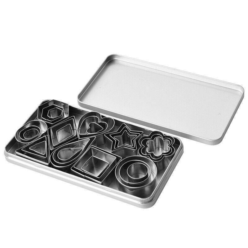 30X Polymer Clay Cutter Stainless Steel Geometry Pottery Tool Cutting Mould Diy