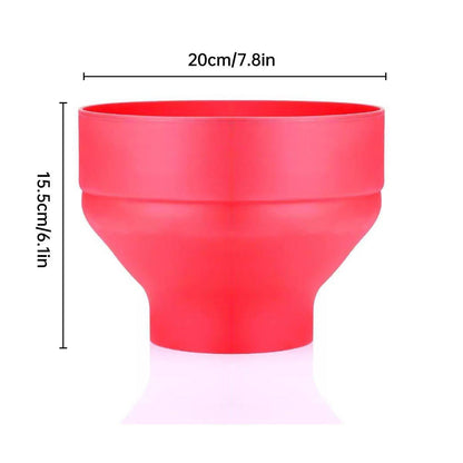Foldable Silicone Microwave Popcorn Bucket High Temperature Resistant Bowl