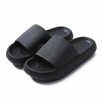 Ultra-Soft Pillow Slides EVA Slippers for Indoor Outdoor Use – Thick Anti-Slip Sole - Pink 38-39