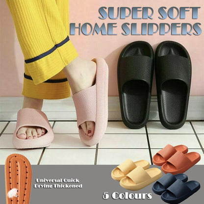 Ultra-Soft Pillow Slides EVA Slippers for Indoor Outdoor Use – Thick Anti-Slip Sole - Pink 40-41