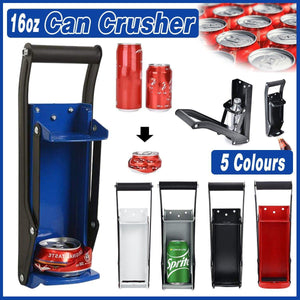 Can Crusher 12/16oz Beer Smasher Aluminium Recycling Wall Mount Bottle Opener - White