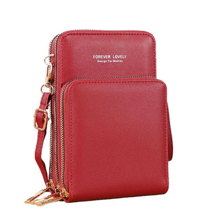 Women Crossbody Phone Purse Touch Screen Bag Rfid Blocking Wallet Shoulder Strap - Black