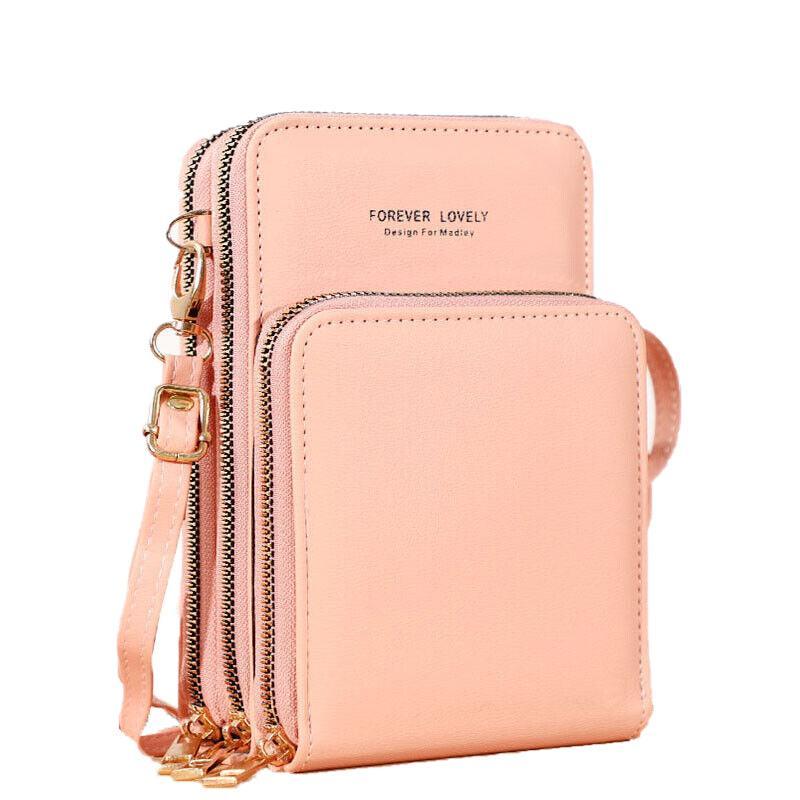 Women Crossbody Phone Purse Touch Screen Bag Rfid Blocking Wallet Shoulder Strap - Black