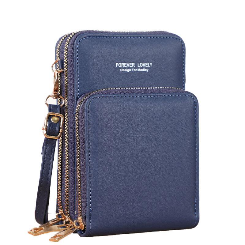 Women Crossbody Phone Purse Touch Screen Bag Rfid Blocking Wallet Shoulder Strap - Black